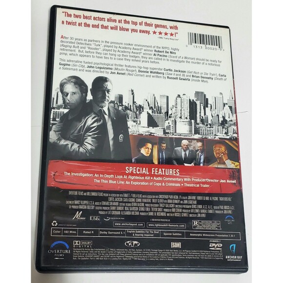 Police Action DVD Lot Righteous Kill Miami Vice End of Watch Homicide Set - Picture 11 of 15